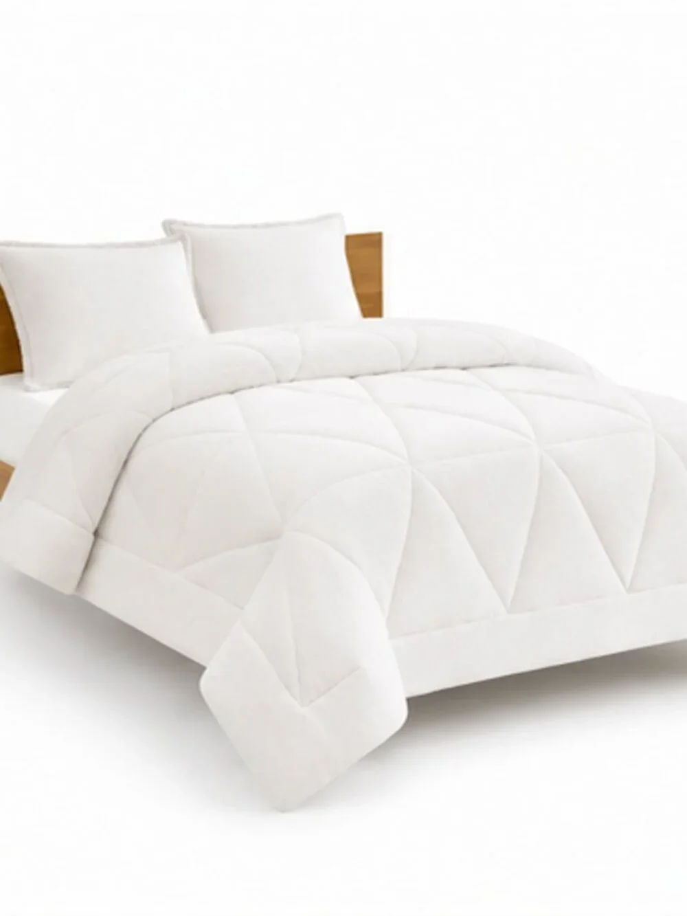 UGG KING Avery Plush Reversible 3-Piece Comforter Set in Snow